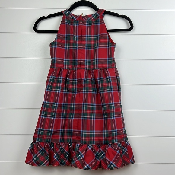 Vineyard Vines Red Plaid Kids Dress - Picture 2 of 6